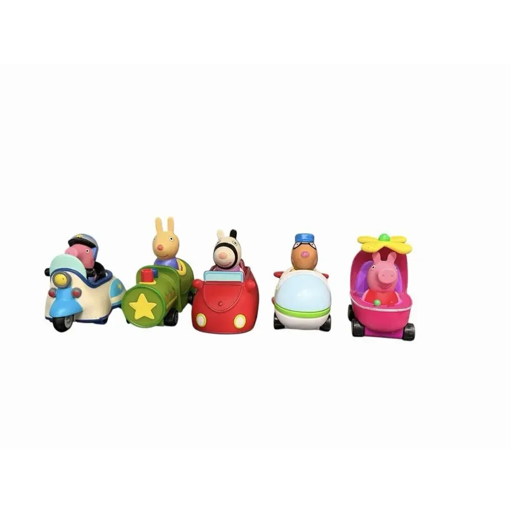 Peppa Pig Mini Buggy Lot Of 5: George Rebecca Rabbit Zoe Zebra Pedro Pony Peppa